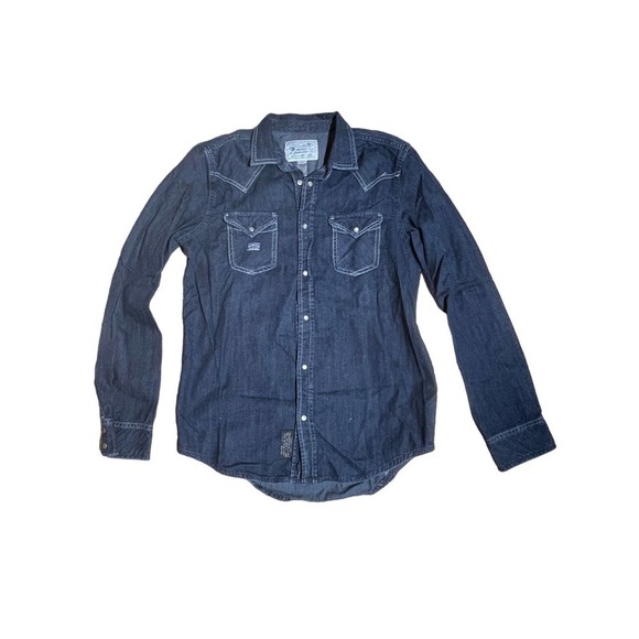 Women's Diesel Industry snap down jean shirt w/ front pockets. Size Large - Picture 1 of 3